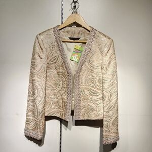 Sparkly Pink And Silvet Ladies 10 Blazer By Andrea Behar